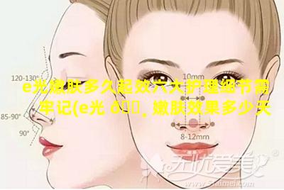 e光嫩肤多久起效六大护理细节需牢记(e光 🕸 嫩肤效果多少天后能看出来)